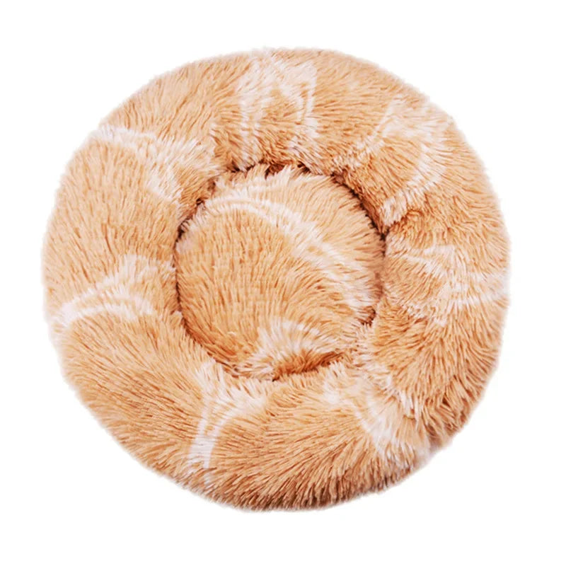 Luxury Round Plush Pet Bed for Dogs & Cats