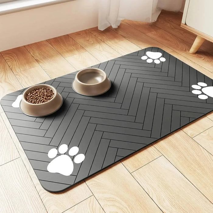 Quick-Dry Pet Feeding Mat | Non-Slip Waterproof Food & Water Placemat for Dogs & Cats