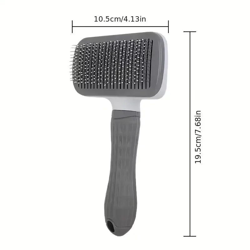 DSelf-Cleaning Pet Grooming Brush – Deshedding & Massage Brush for Dogs & Cats