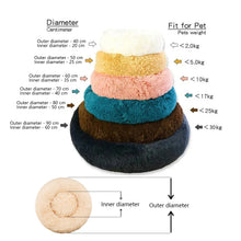 Luxury Round Plush Pet Bed for Dogs & Cats