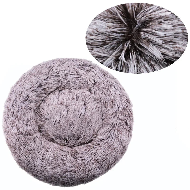 Luxury Round Plush Pet Bed for Dogs & Cats
