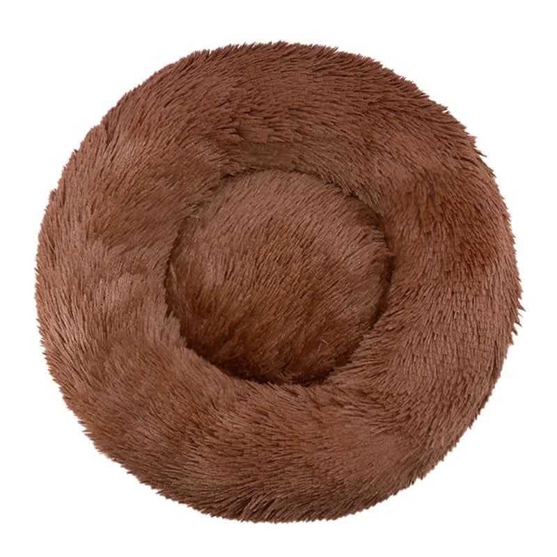 Luxury Round Plush Pet Bed for Dogs & Cats