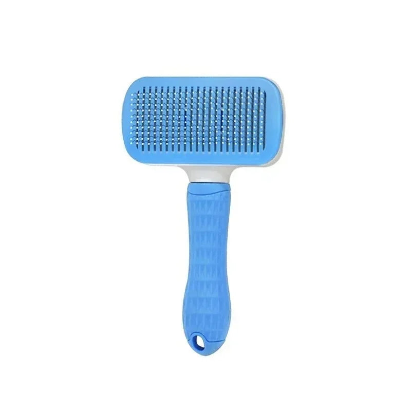 DSelf-Cleaning Pet Grooming Brush – Deshedding & Massage Brush for Dogs & Cats