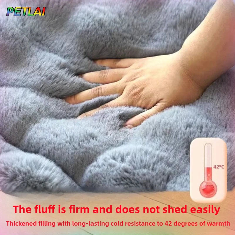 Luxury Double-Sided Washable Dog Bed Mat | Soft Winter Sleeping Pad for Dogs & Cats