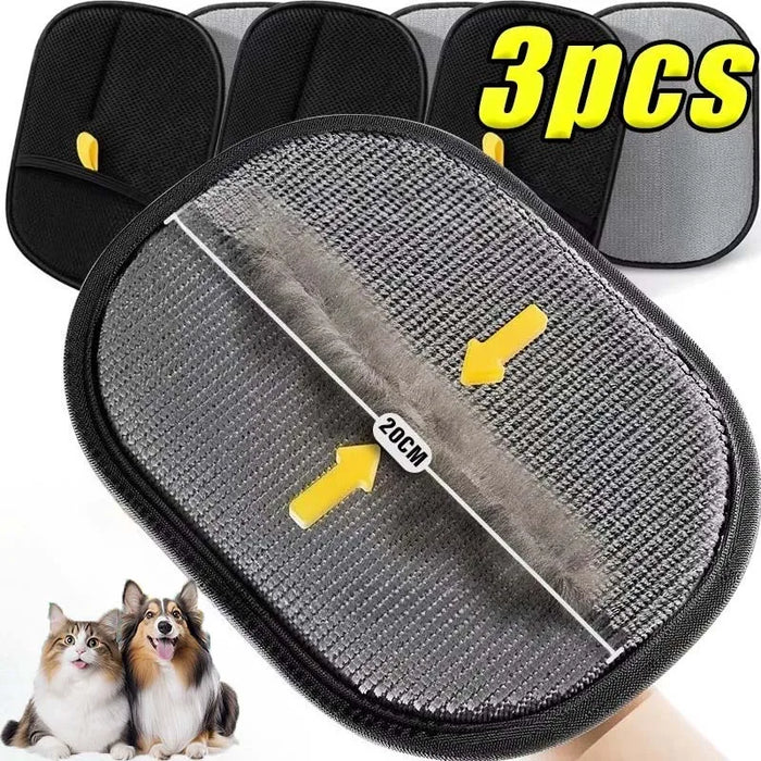Double-Sided Pet Grooming Cleaning Gloves for Dogs & Cats (1, 2 or 3 Pack)