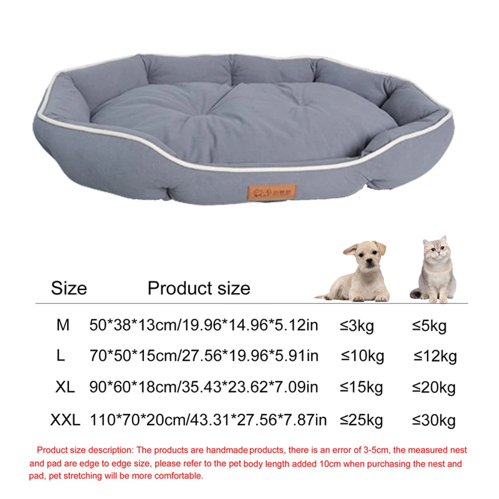Luxury Four-Season Washable Dog Sofa Bed | Waterproof Pet Mattress