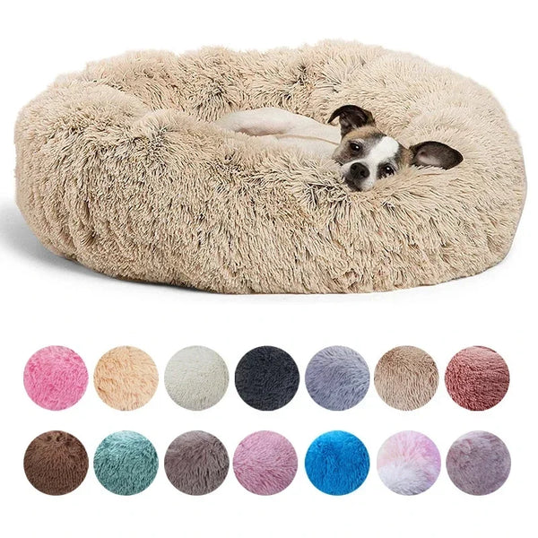 Luxury Round Plush Pet Bed for Dogs & Cats