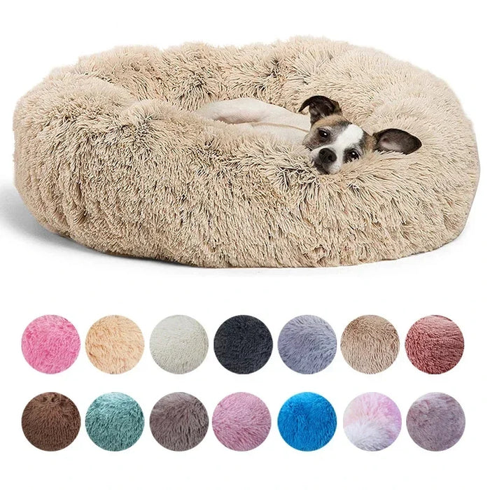 Luxury Round Plush Pet Bed for Dogs & Cats