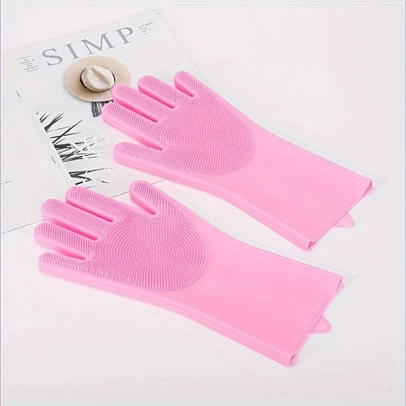 Pet Grooming & Bathing Silicone Cleaning Glove for Dogs & Cats