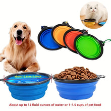 Portable Collapsible Silicone Pet Travel Bowl – Foldable Food & Water Bowl for Dogs & Cats (350ml