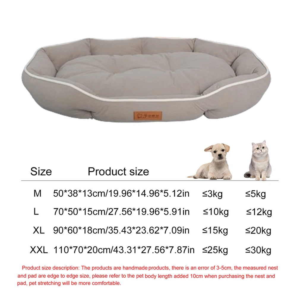 Luxury Four-Season Washable Dog Sofa Bed | Waterproof Pet Mattress