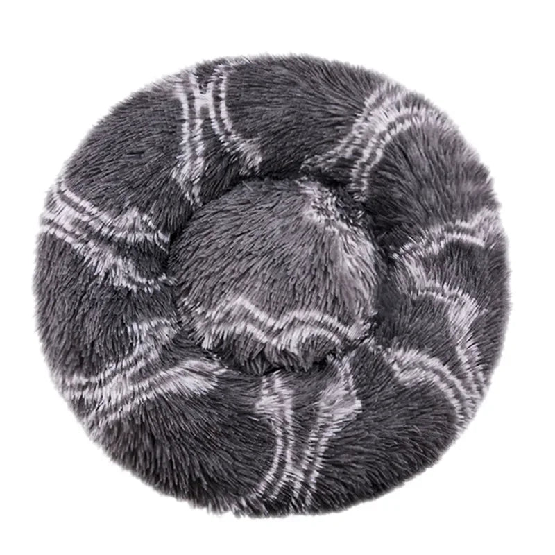 Luxury Round Plush Pet Bed for Dogs & Cats