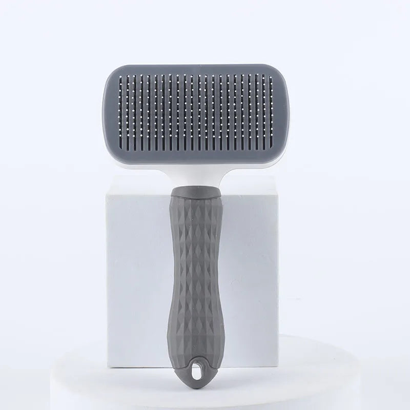 DSelf-Cleaning Pet Grooming Brush – Deshedding & Massage Brush for Dogs & Cats