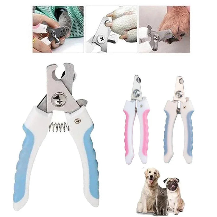 Professional Pet Nail Clippers | Safe Stainless Steel Nail Trimmer for Dogs & Cats