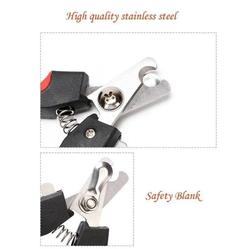 Professional Pet Nail Clippers | Safe Stainless Steel Nail Trimmer for Dogs & Cats