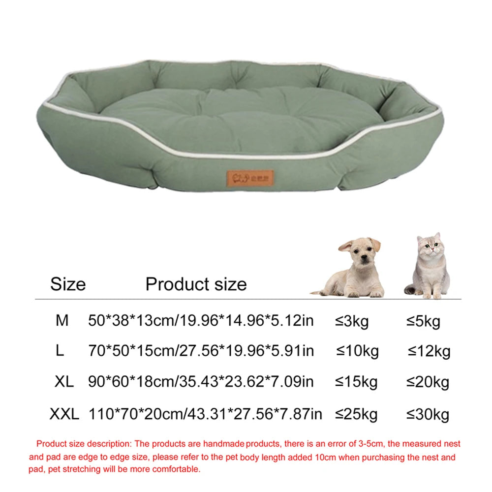 Luxury Four-Season Washable Dog Sofa Bed | Waterproof Pet Mattress