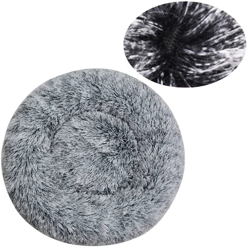Luxury Round Plush Pet Bed for Dogs & Cats