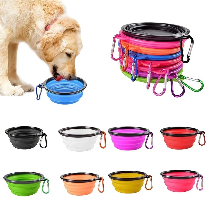 Portable Collapsible Silicone Pet Travel Bowl – Foldable Food & Water Bowl for Dogs & Cats (350ml
