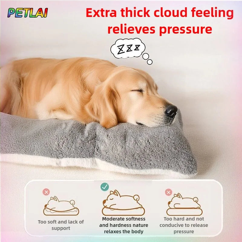 Luxury Double-Sided Washable Dog Bed Mat | Soft Winter Sleeping Pad for Dogs & Cats