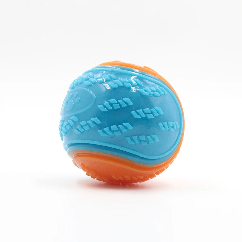 Interactive TPR Squeaky Dog Ball – Teeth Cleaning Chew Toy