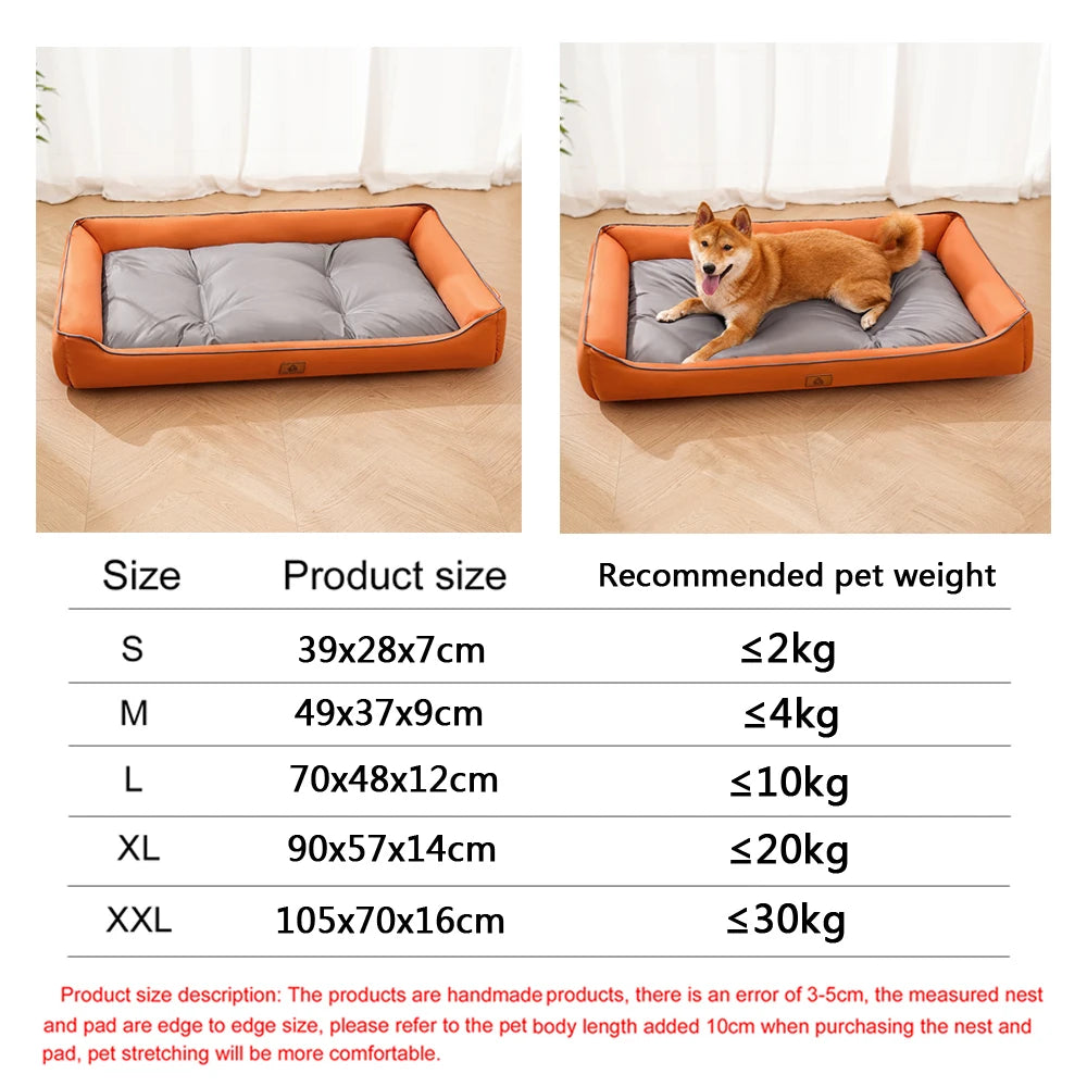 Luxury Four-Season Washable Dog Sofa Bed | Waterproof Pet Mattress
