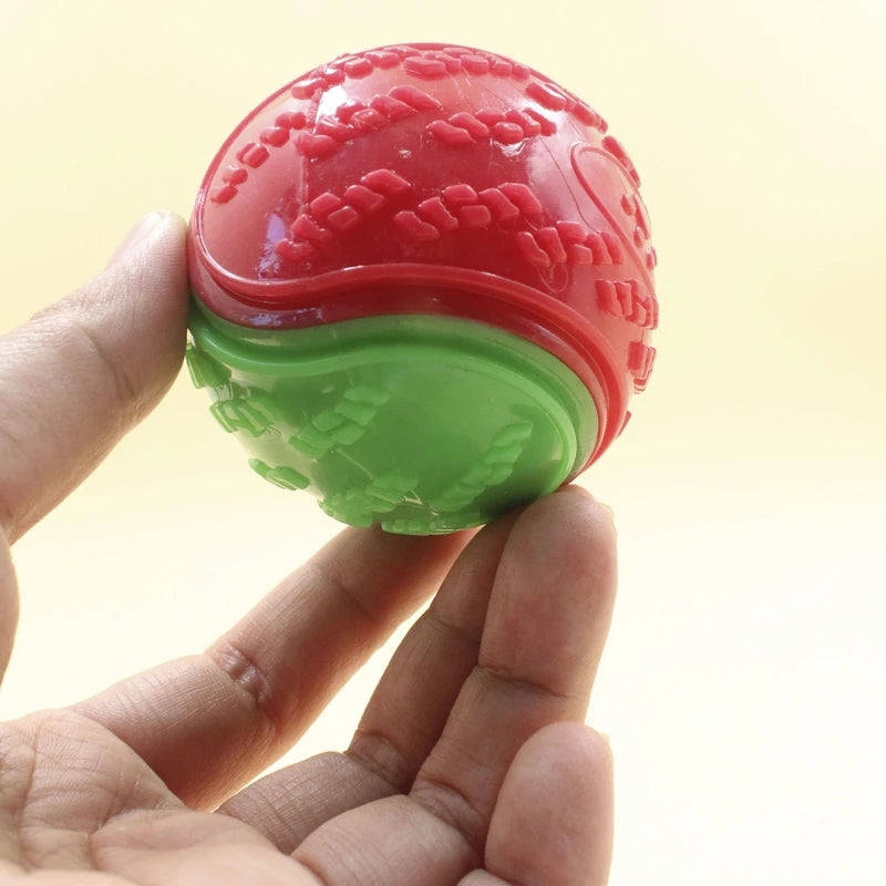 Interactive TPR Squeaky Dog Ball – Teeth Cleaning Chew Toy