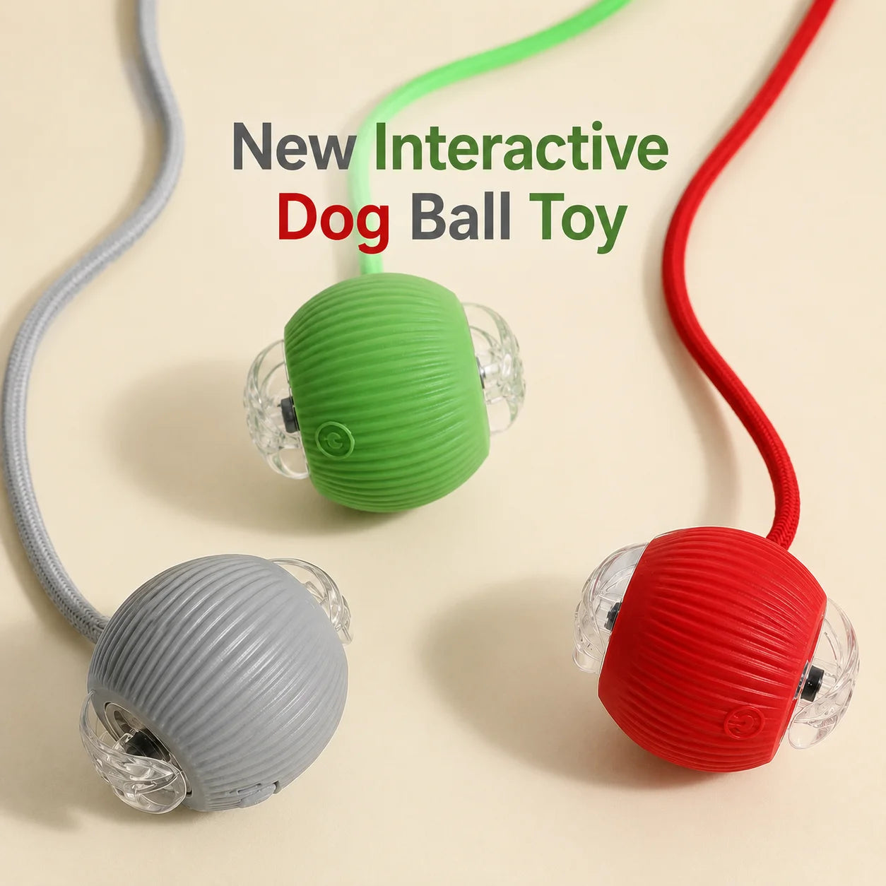 Rechargeable Interactive Rolling Dog Ball | Smart Automatic Dog Toy